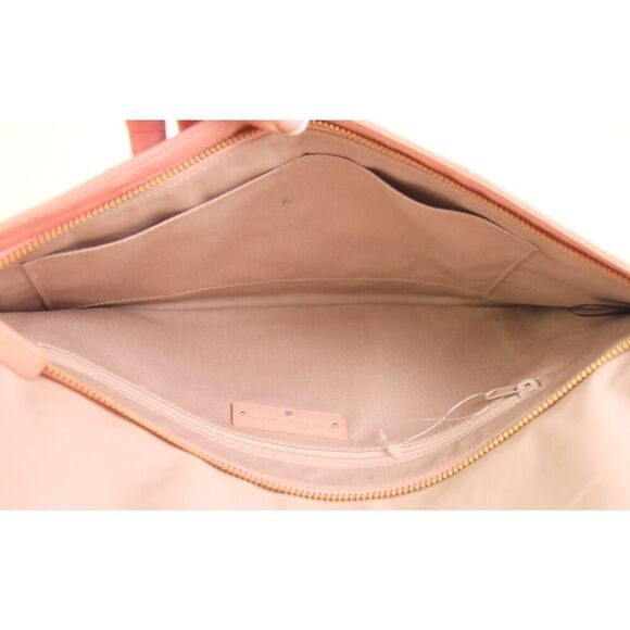 Halogen POWDER PINK REAL LEATHER CHAIN STRAP ENVELOP SHOULDER BAG HANDBAG CLUTCH - Picture 8 of 15